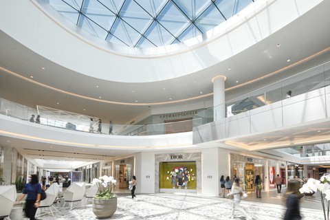 Bright multilevel interior at Valley Fair Mall
