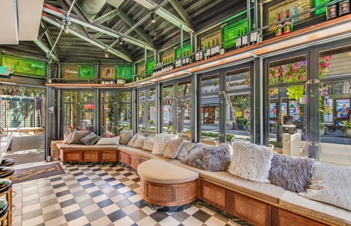 Detailed interior of Vintage Bar and Merchant at Santana Row